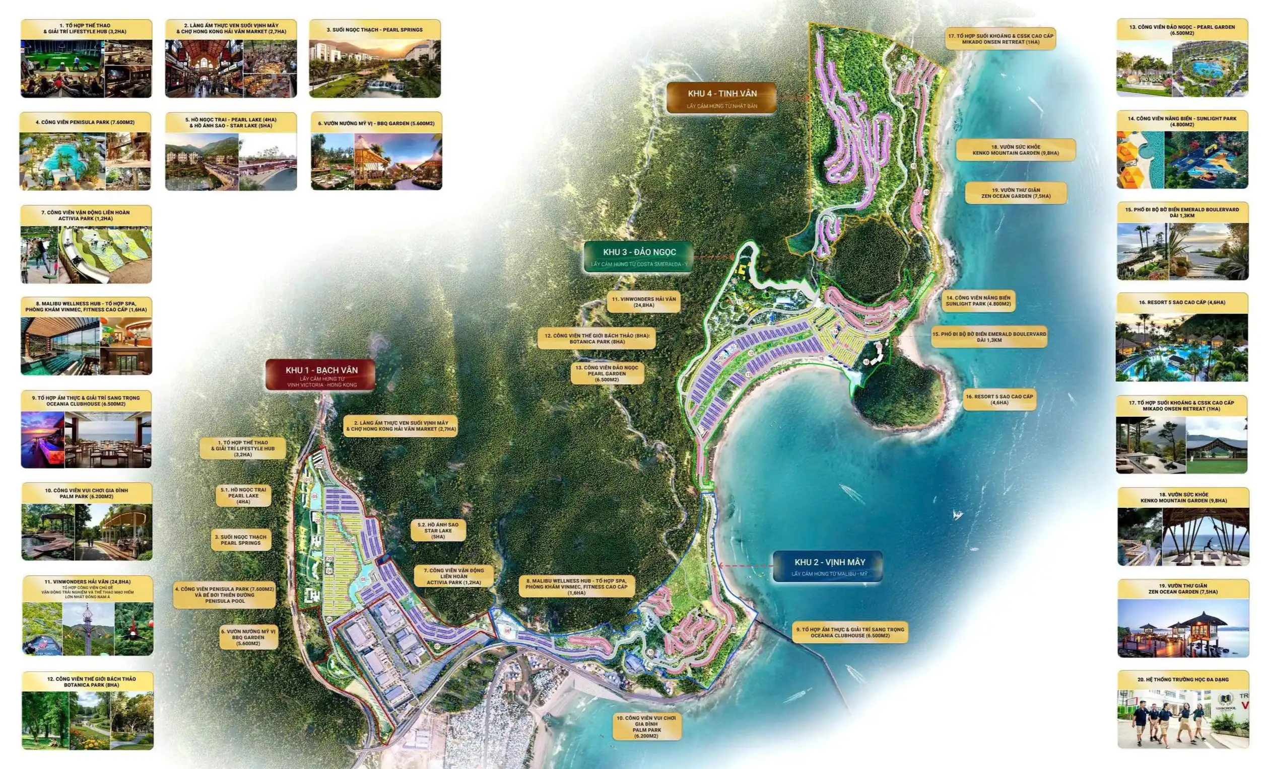 Mặt bằng tiện ích Vinhomes Hải Vân Bay