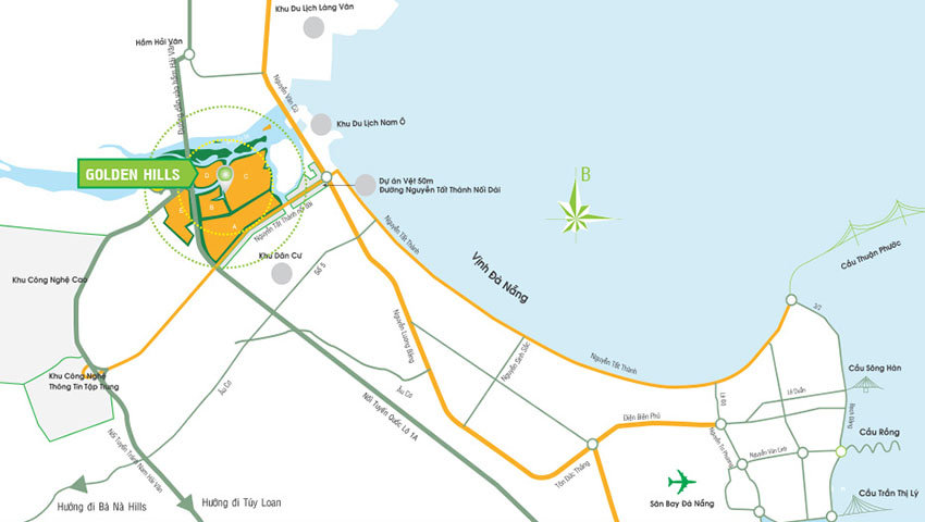 Vị trí Vinhomes Golden Hills Đà Nẵng